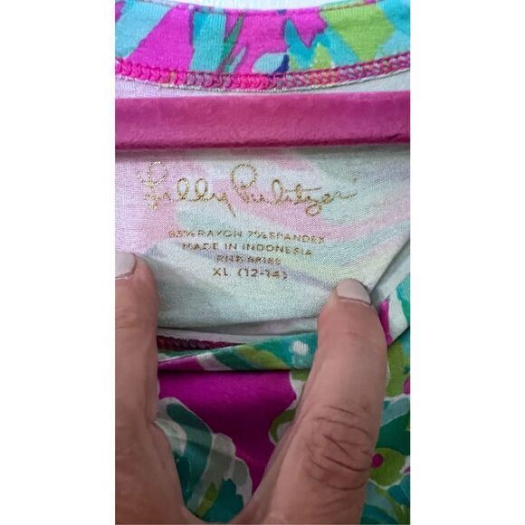 LILLY PULITZER GIRLS 3/4 SLEEVE DRESS GIRLS SIZE 12-14 - Picture 5 of 10